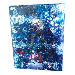 New! "Kaleidescope" Original acrylic fluid art